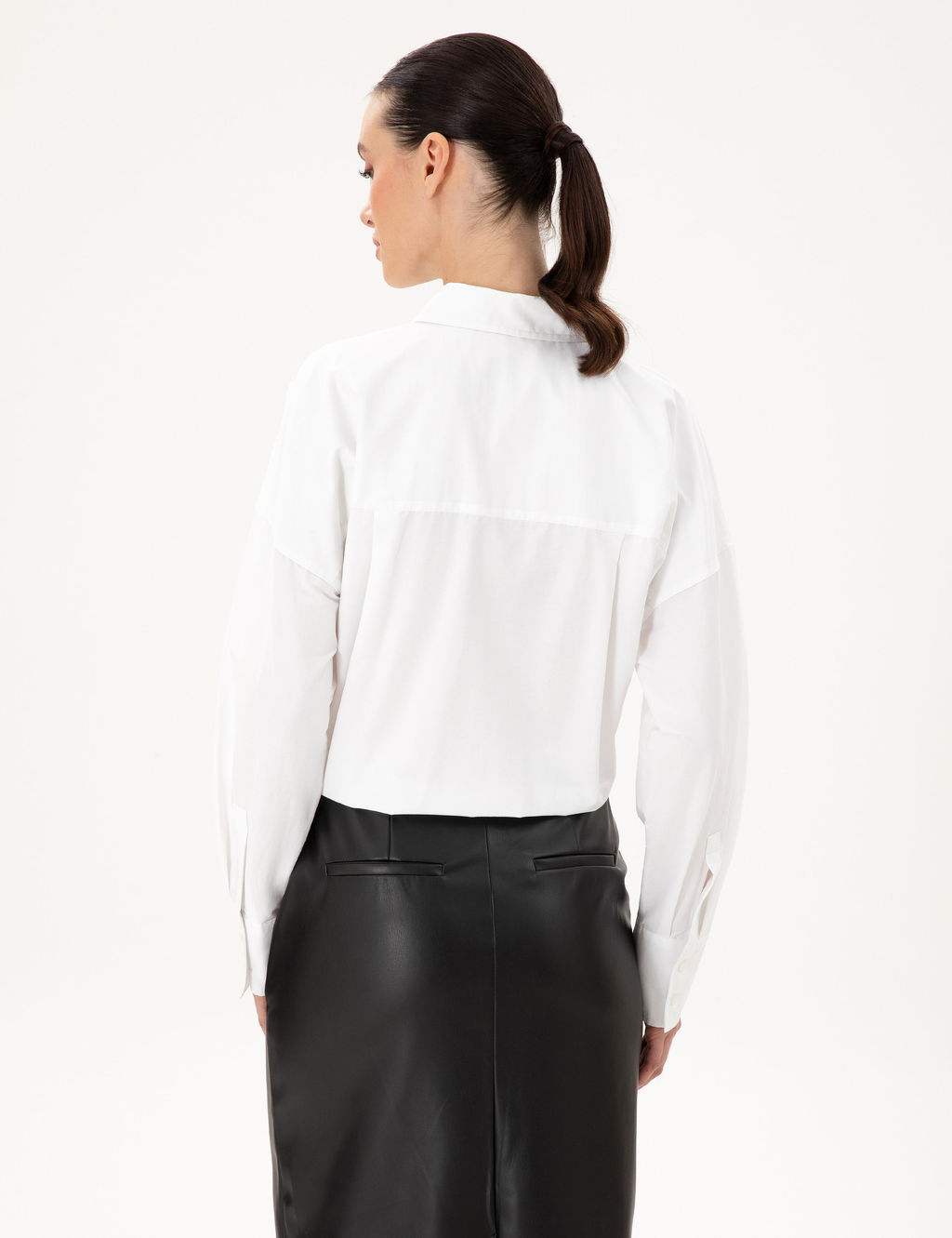 Beyaz Oversize Uzun Kollu G_mlek - Pierre cardin фото 5