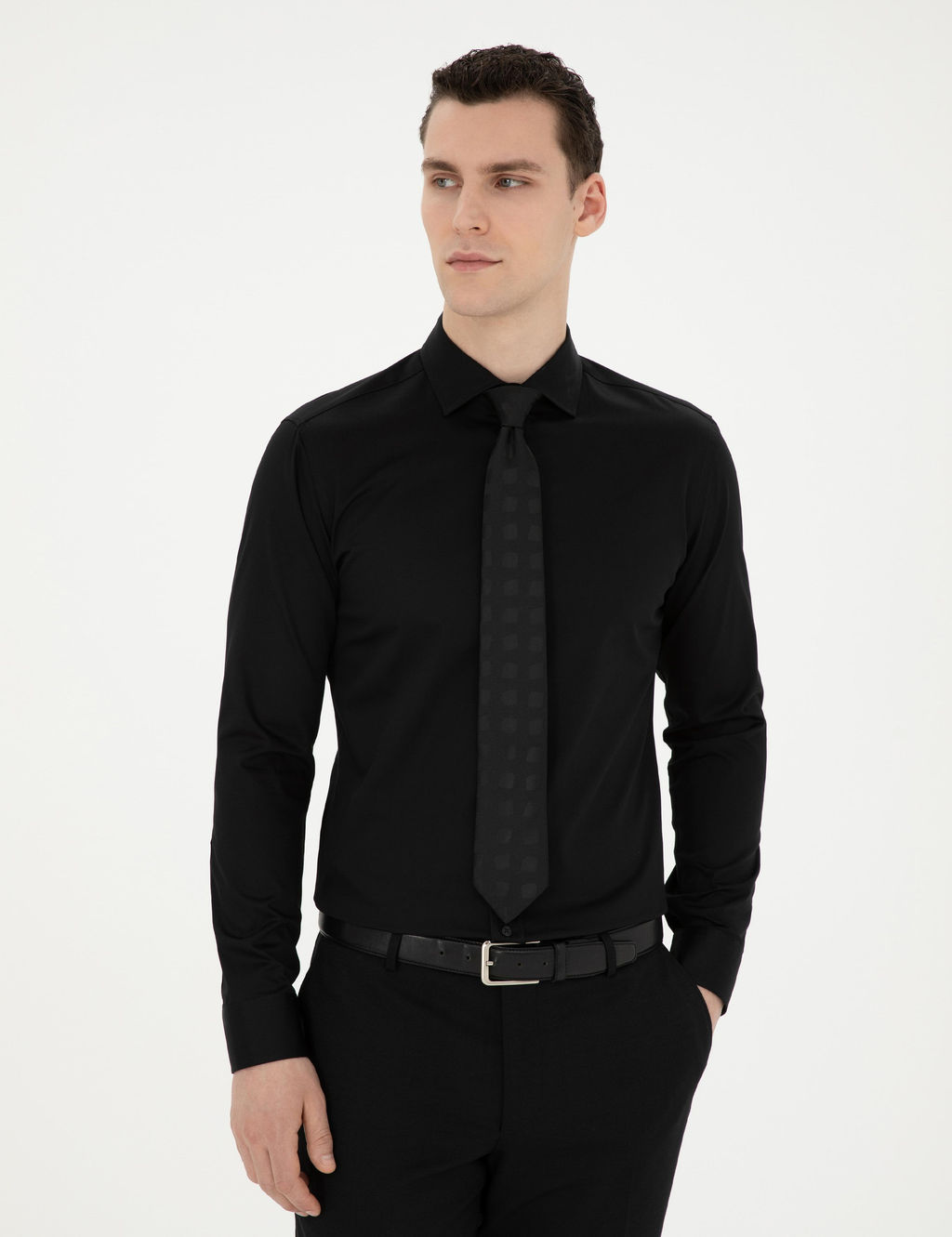 Siyah Ex. Slim Fit Uzun Kollu Basic G_mlek - Pierre cardin фото 10