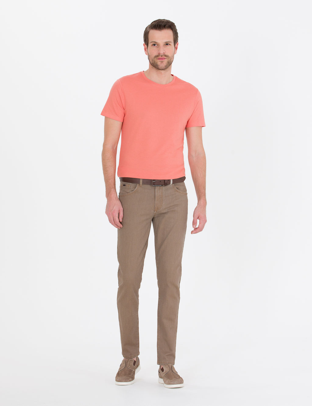 Pembe Slim Fit Basic Ti__rt
