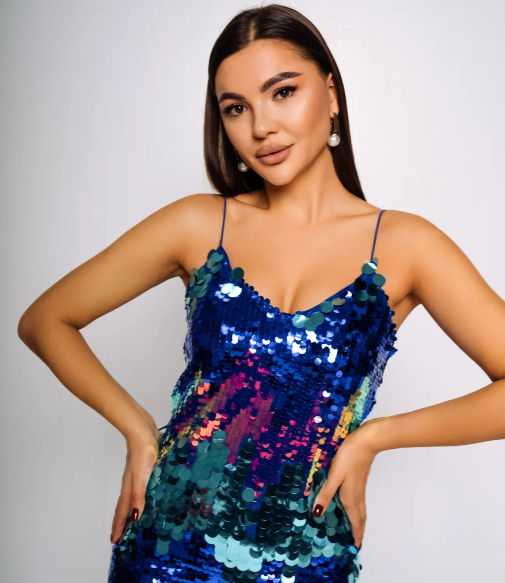 Платье #КТ9029 (1), синий - Dommod фото 6