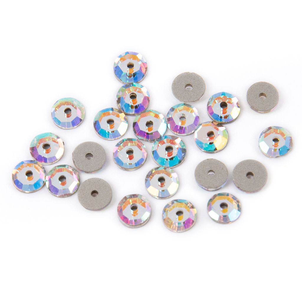 Страз Zlatka ZRSE-0805 AB-Crystal 5 мм стекло 5 x 24 шт в пакете с картонным еврослотом №02 перламутровый (AB-crystal)