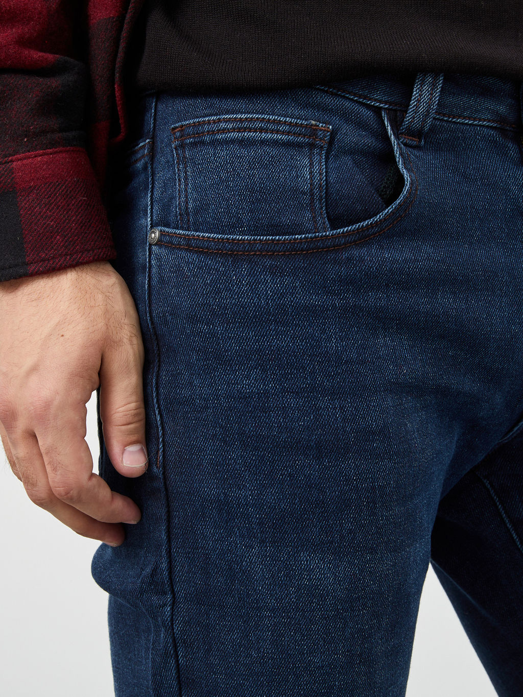 Утепленные мужские джинсы прямого кроя с начесом - Mossmore фото 14