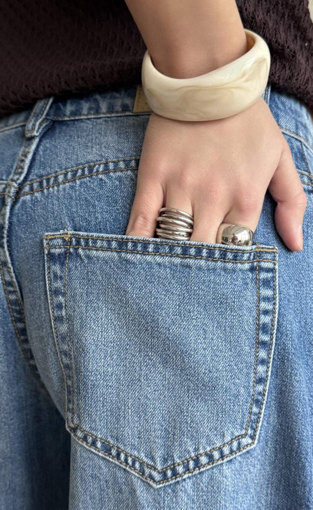 Джинсы Fine Joyce F612-0113 синий хлопок  фото 6