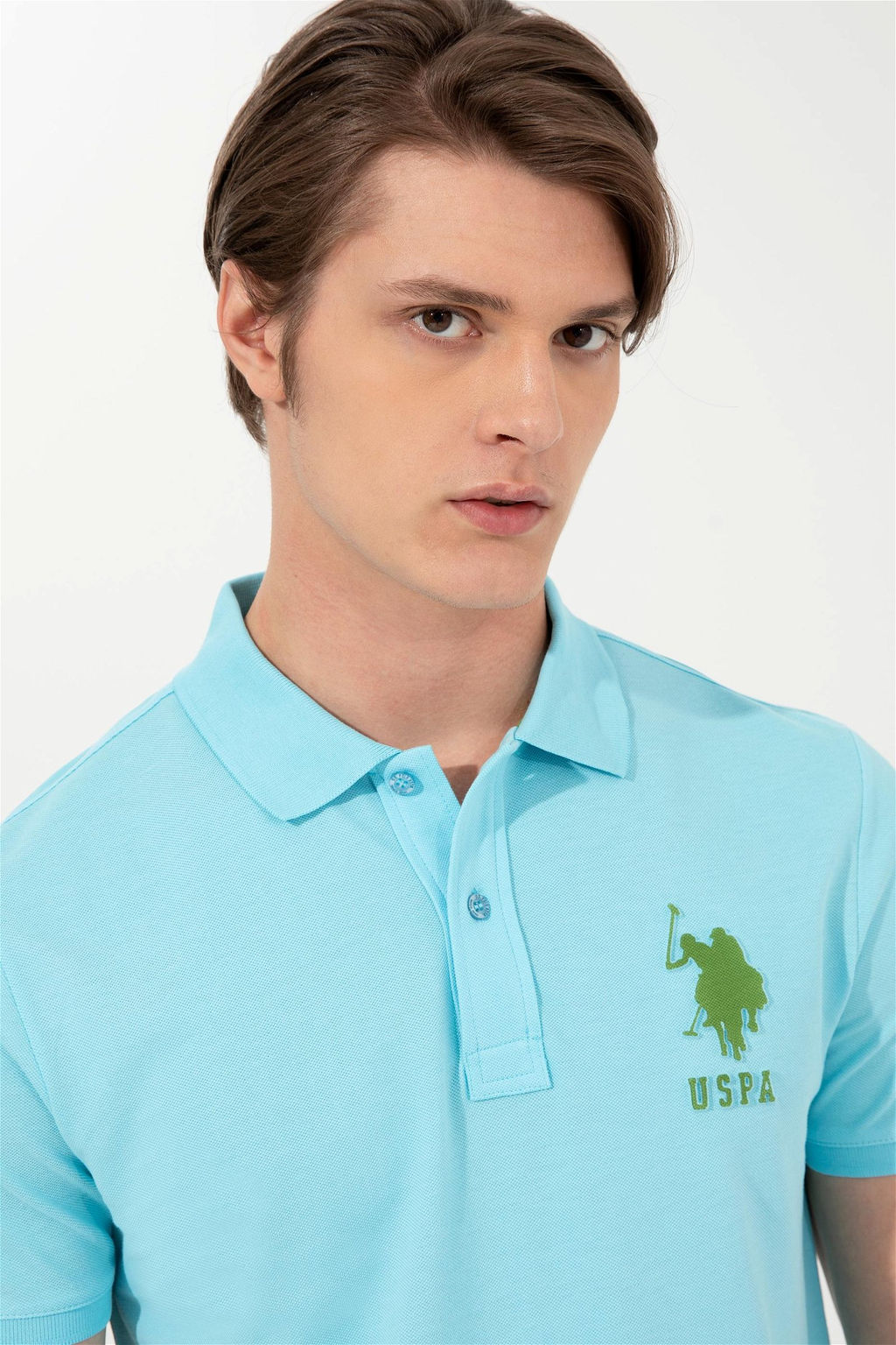 Мужской бирюзовый поло яка t -рубашка неожиданная скидка в корзине - U.s. polo assn фото 5