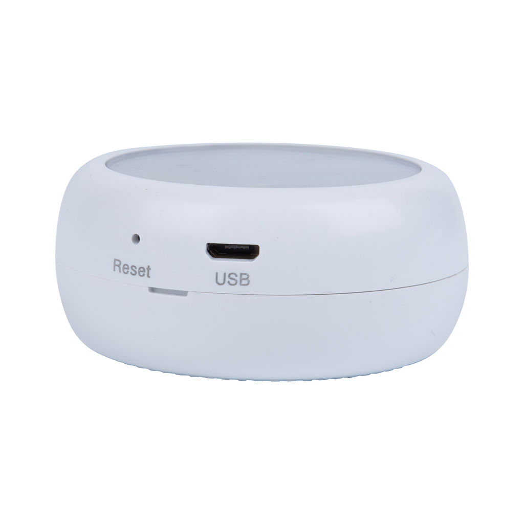 USN-A502 TS/WF WHITE Умный датчик температуры и влажности Wi-Fi, с экраном, на батарейках AAA*2 (н/к) / адаптер 5V (н/к). Звуковое+PUSH оповещение. Накладной. Белый. Приложение UnielSmart. TM Uniel