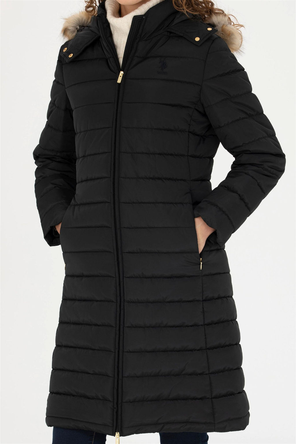 U. S. Polo Assn / Женское черное пальто - U.s. polo assn фото 6