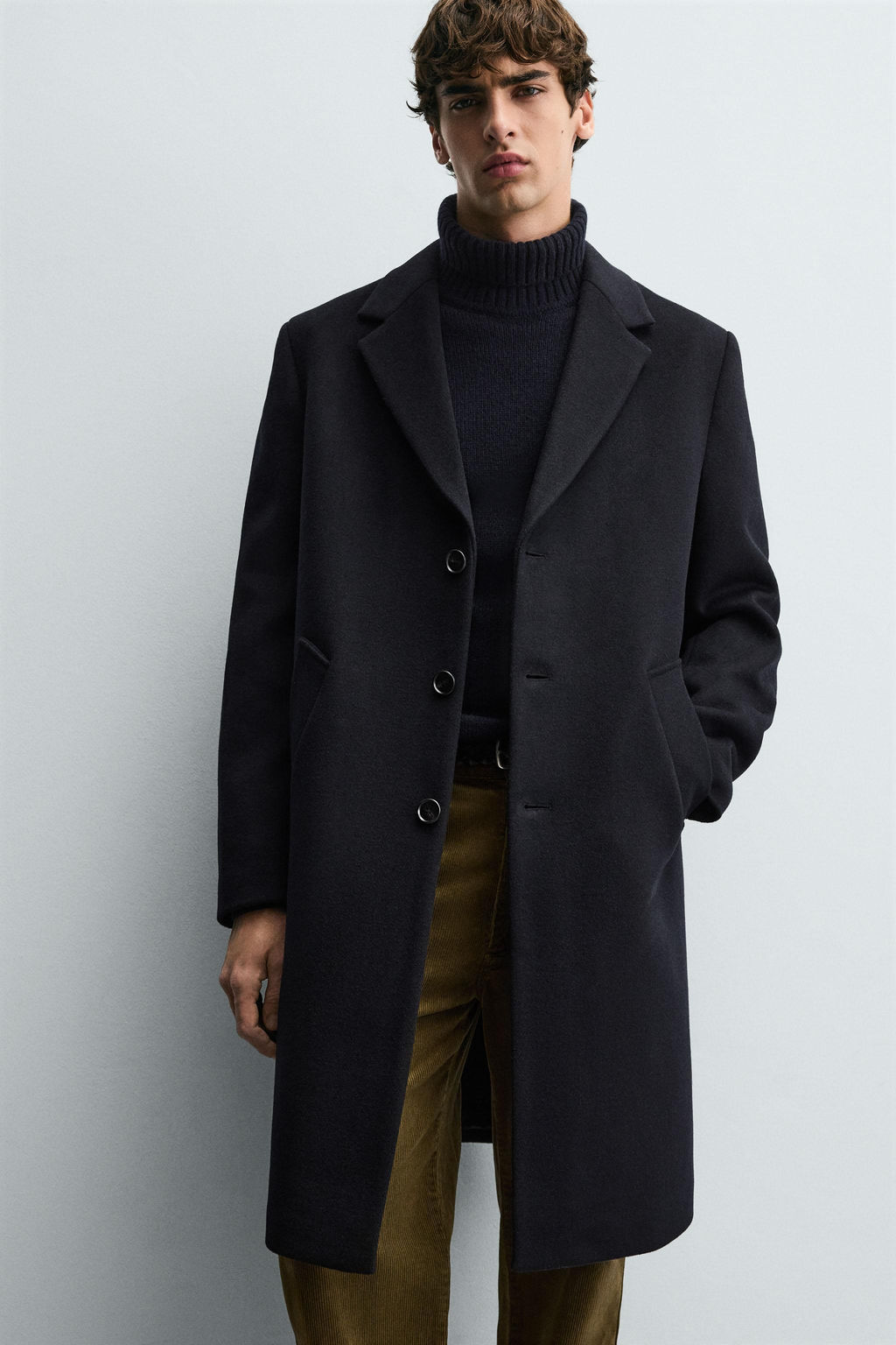 REGULAR FIT WOOL COAT - Zara фото 5