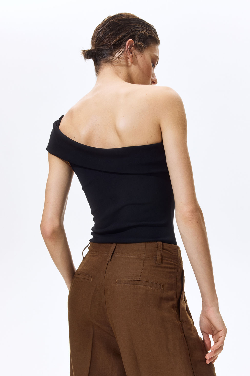 Pantal?n pitillo en mezcla de lino - H&m фото 3