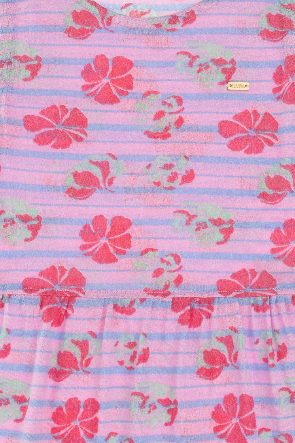 K_z _ocuk A__k Pembe _rme Elbise Sepette S_rpriz _ndirim - U.s. polo assn фото 3