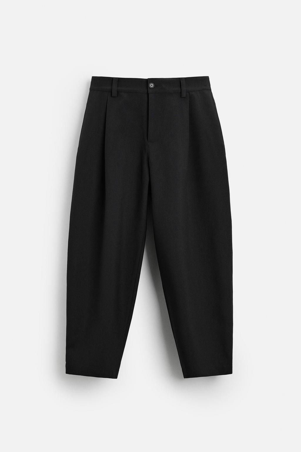 BALLOON FIT PLEATED TROUSERS - Zara фото 7