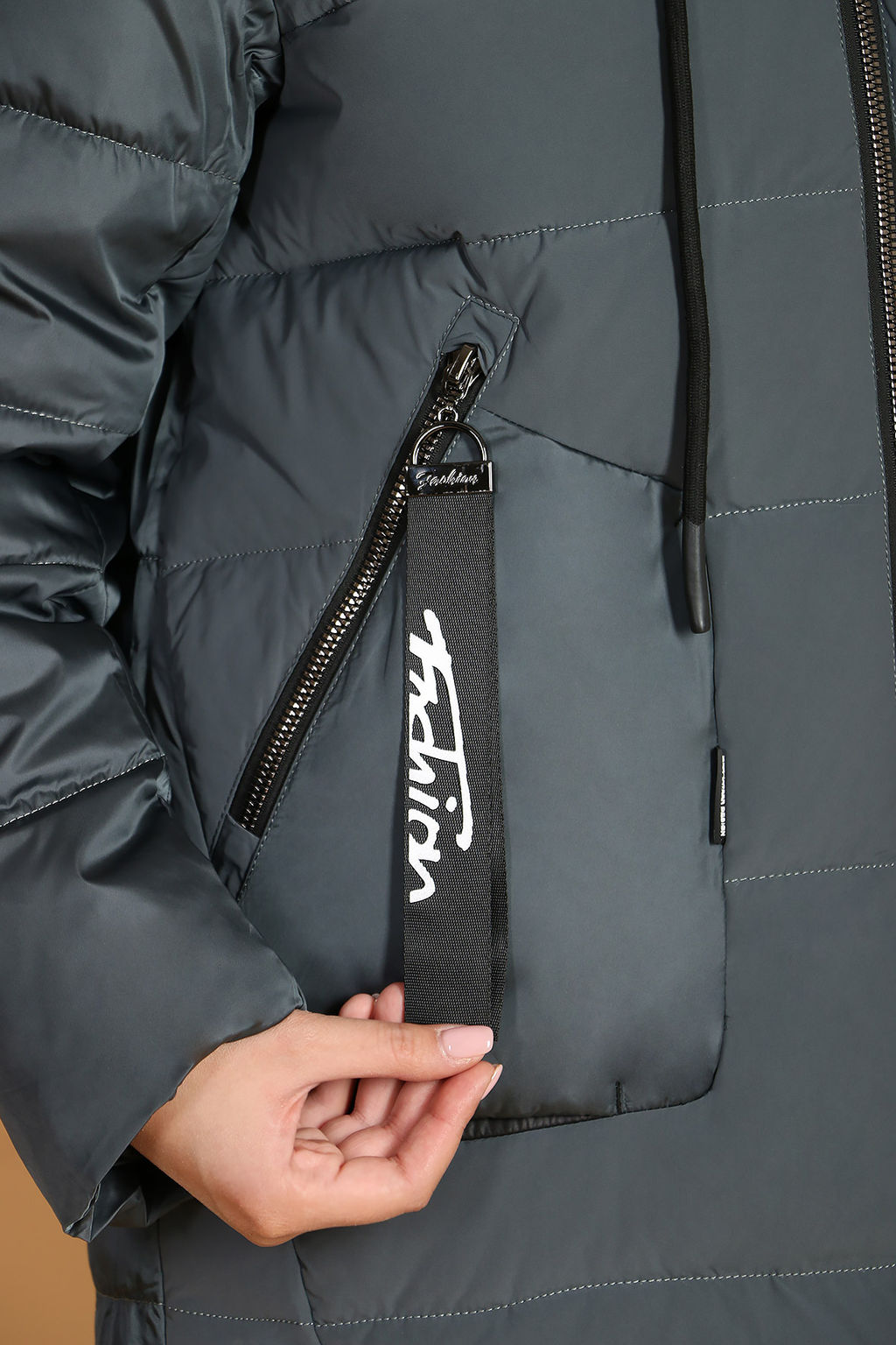 0У53 866.В.С1 Куртка зимняя с капюшоном - Almond фото 3