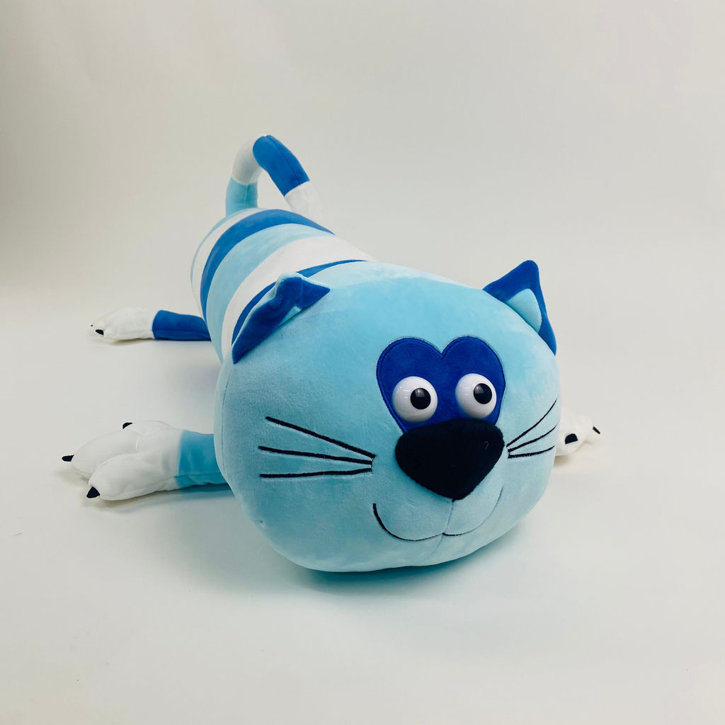 Мягкая игрушка Котик батон усатый полосатый 60 см