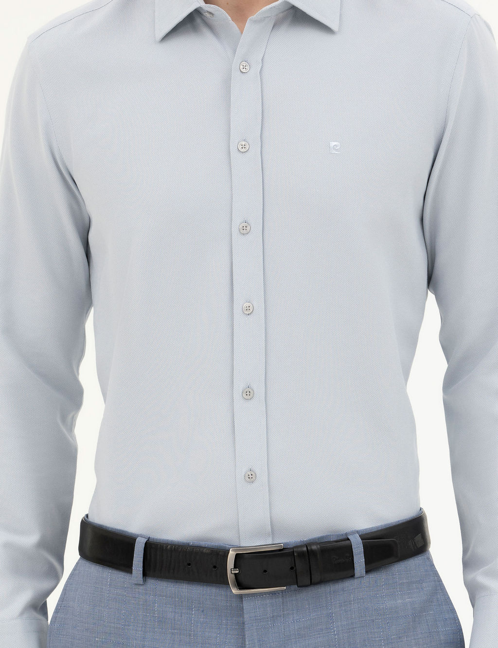 Gri Slim Fit Uzun Kollu G_mlek
