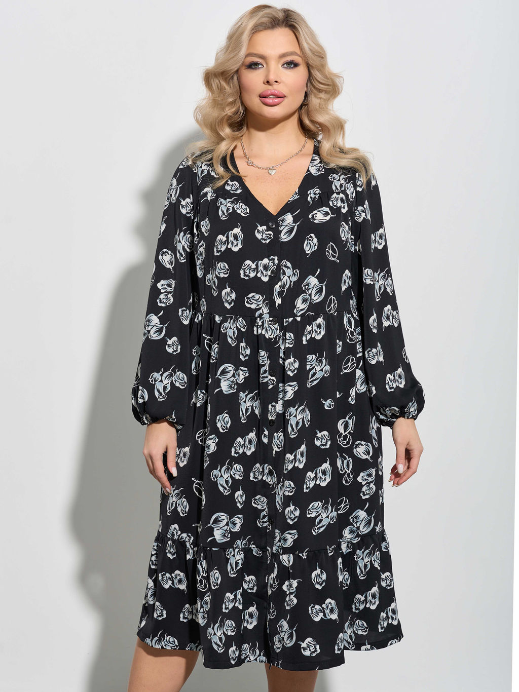 Платье 0296-1п чёрный - Dora фото 2