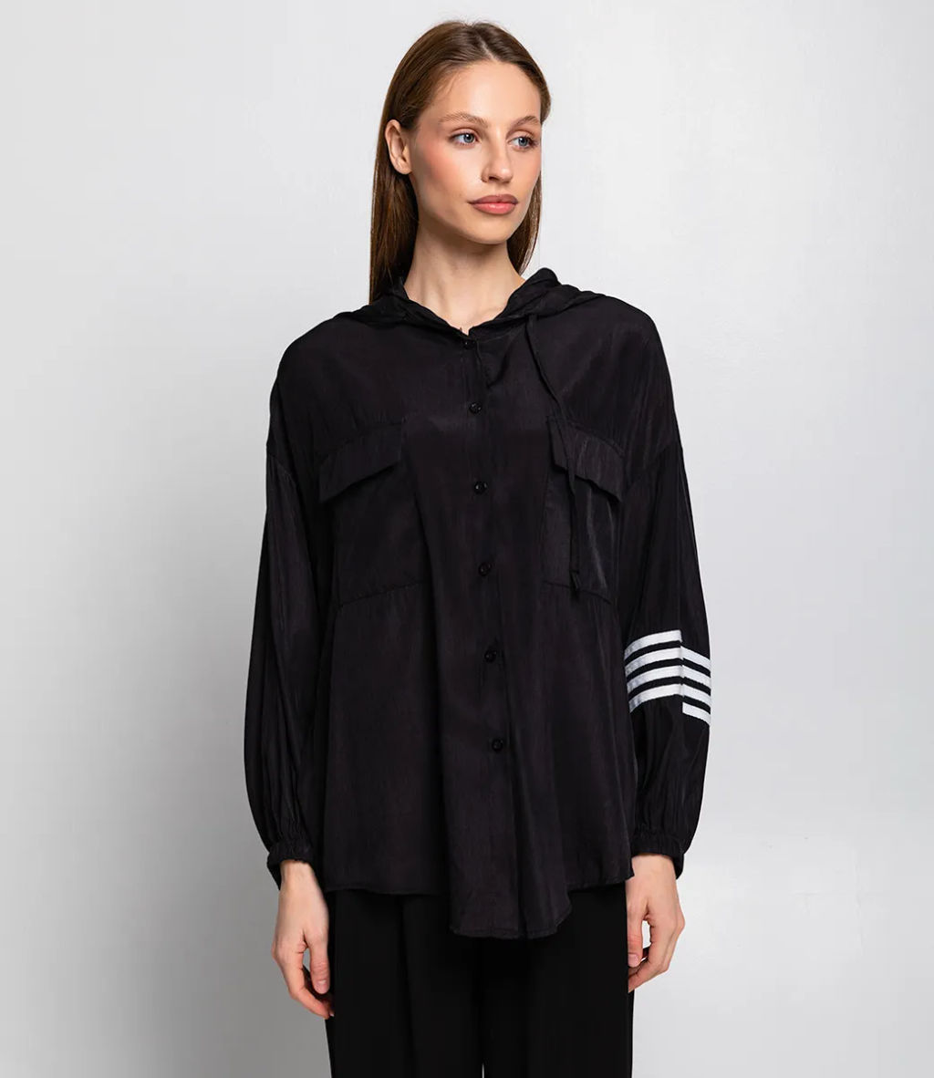 Рубашка #КТ22318, чёрный