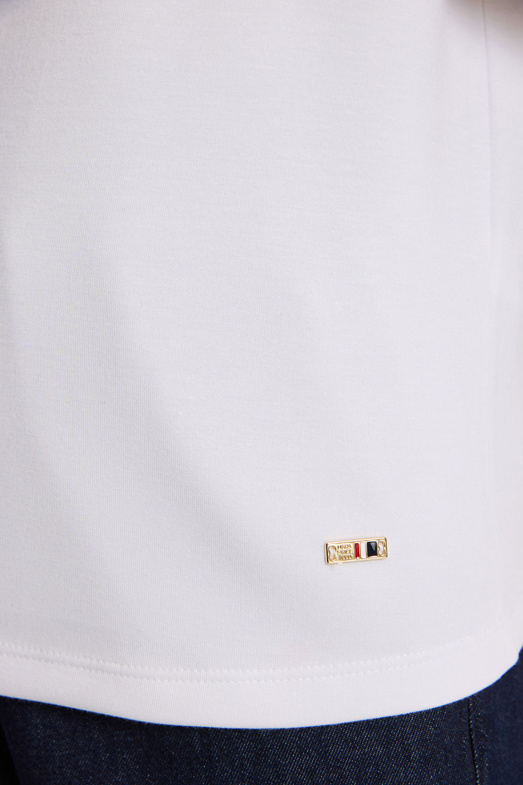 Kad_n Beyaz Bisiklet Yaka Basic Ti__rt - U.s. polo assn фото 6