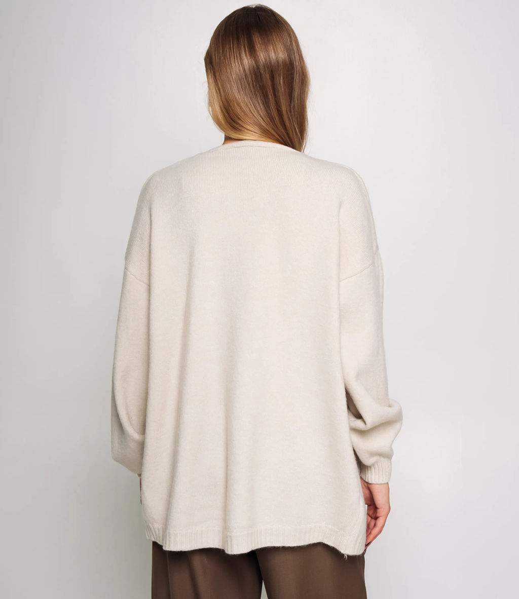 Кардиган+топ #КТ0725, бежево-серый - Dommod фото 3