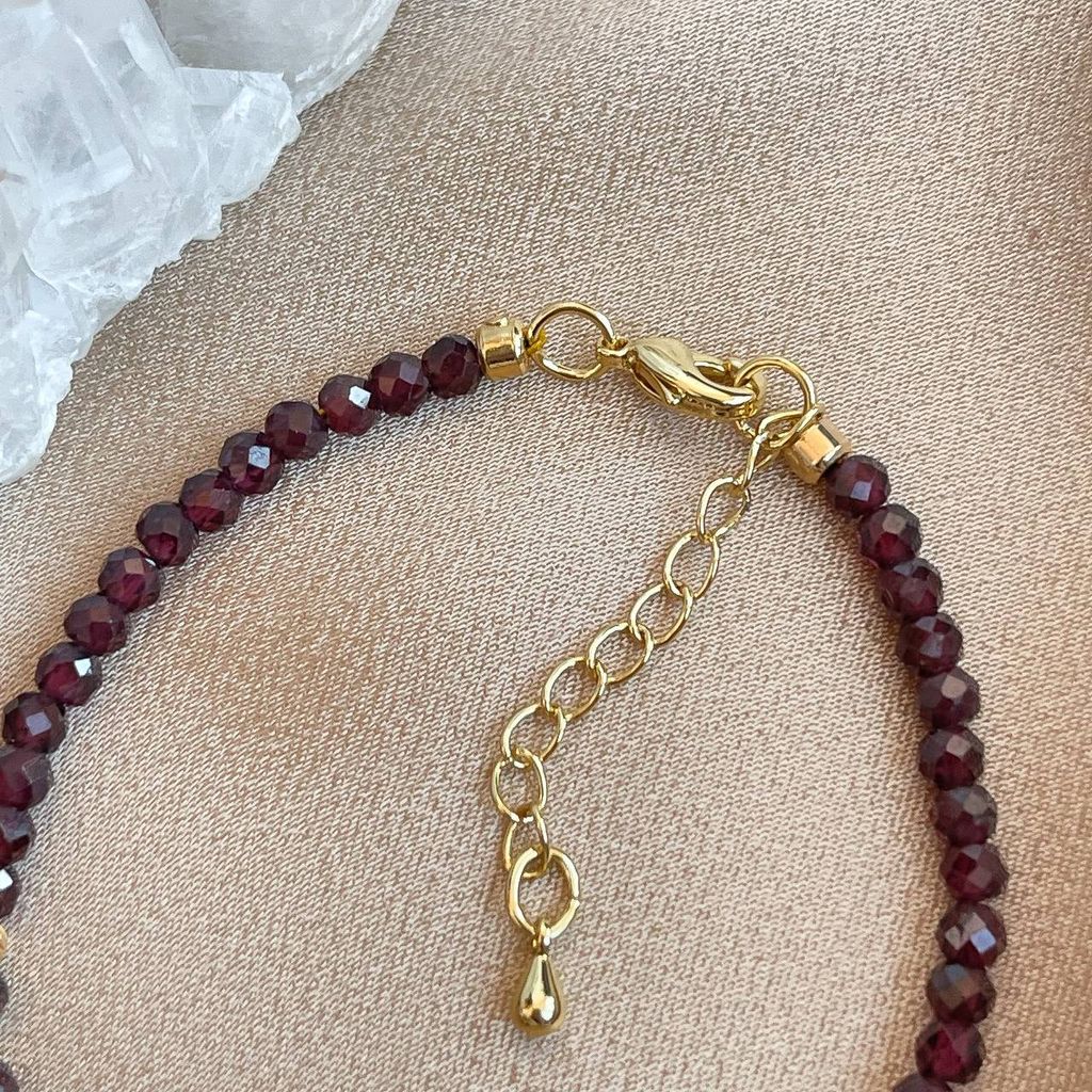 Браслет из Граната и Корунда (Рубин) - Радуга самоцветов фото 3