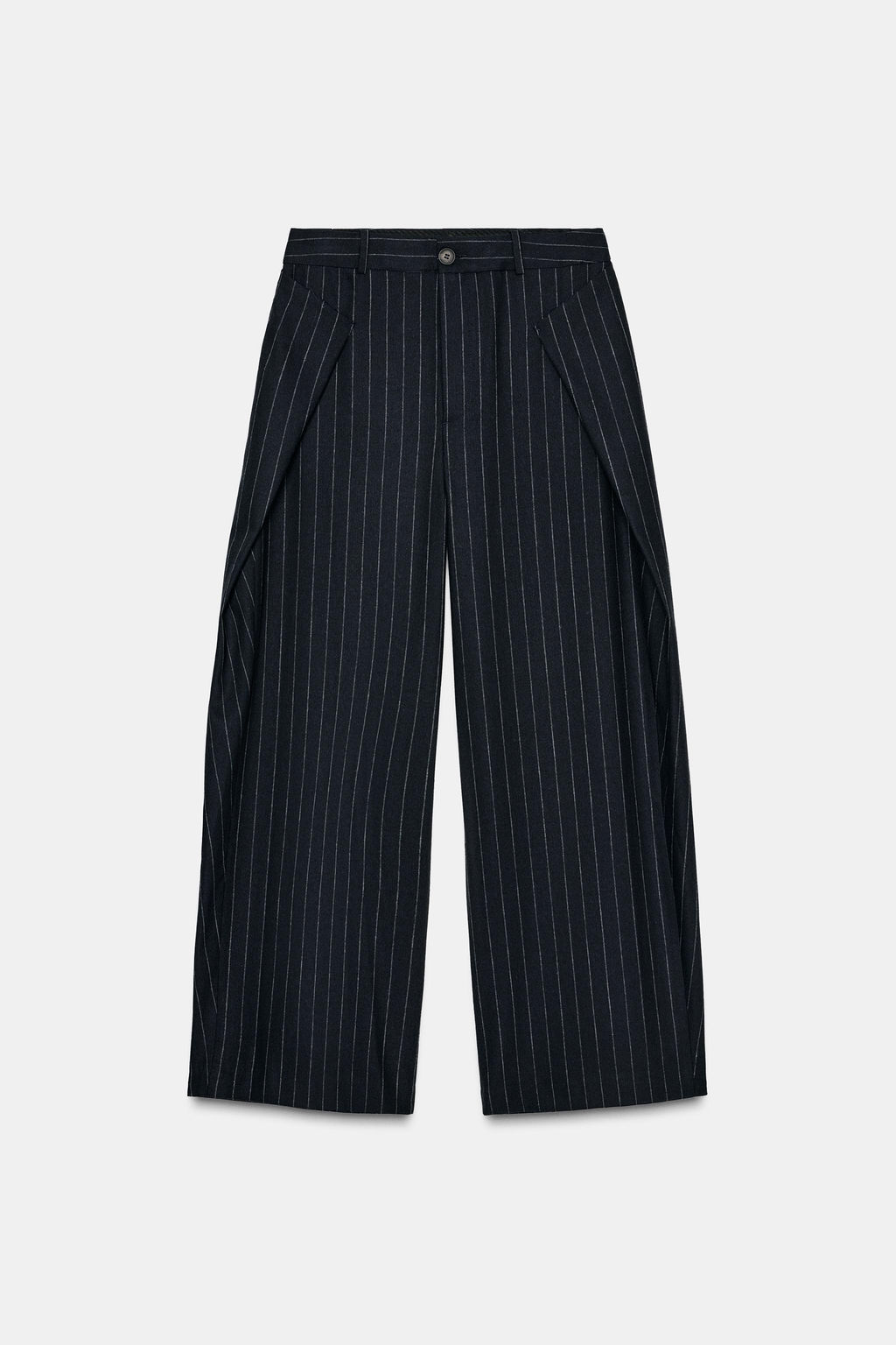 ZW COLLECTION PINSTRIPE TROUSERS WITH WOOL - Zara фото 8