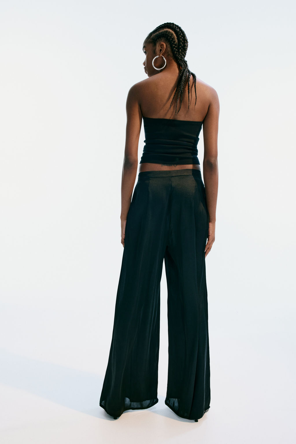 Pantal?n amplio de sat?n - H&m фото 6