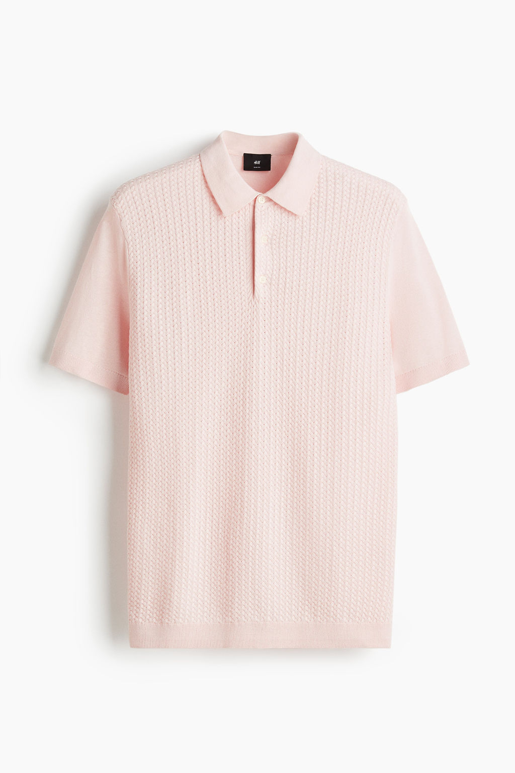 Polo en punto trenzado Slim Fit - H&m фото 2