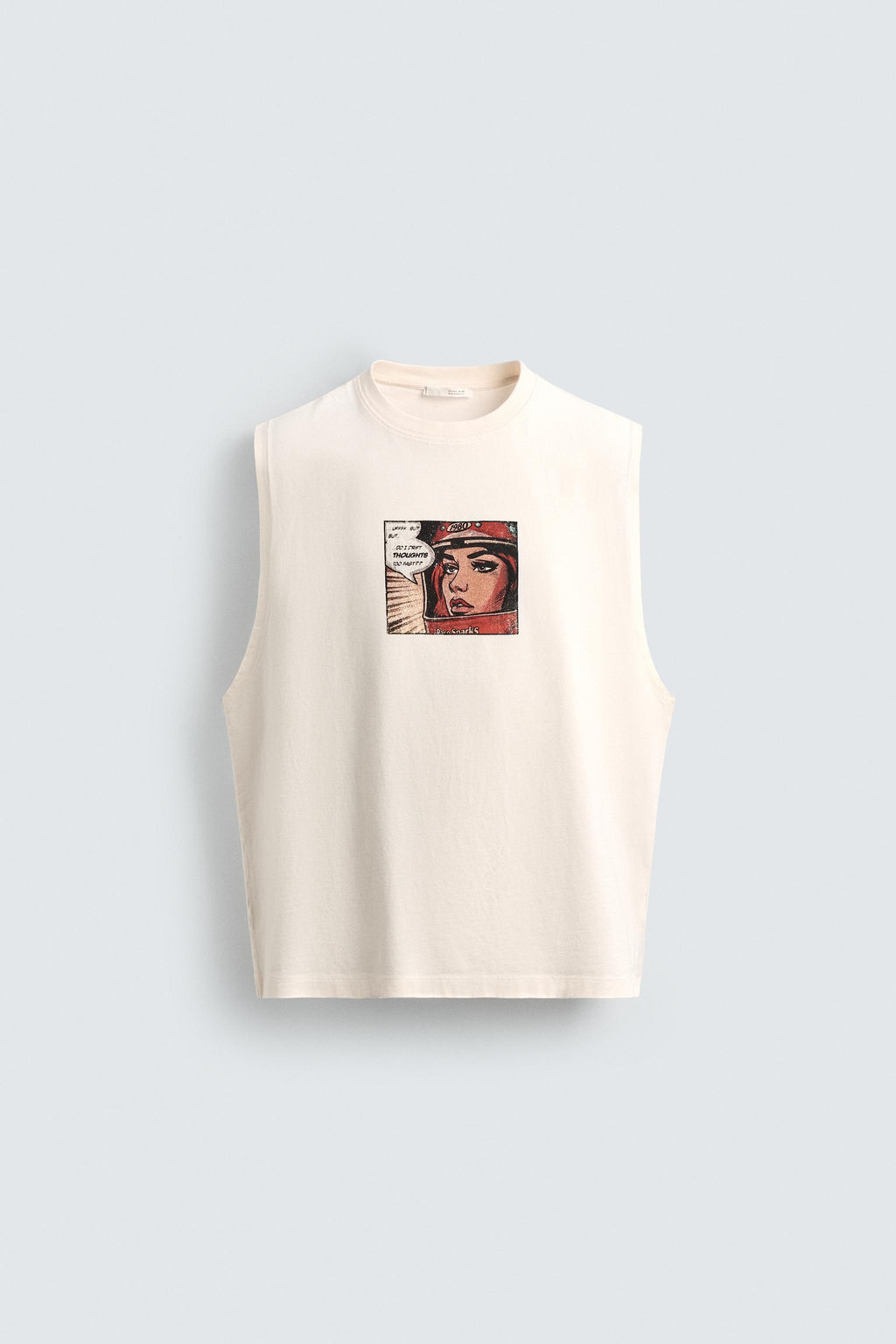 CAMISETA TANK ESTAMPADO C?MIC / Crudo