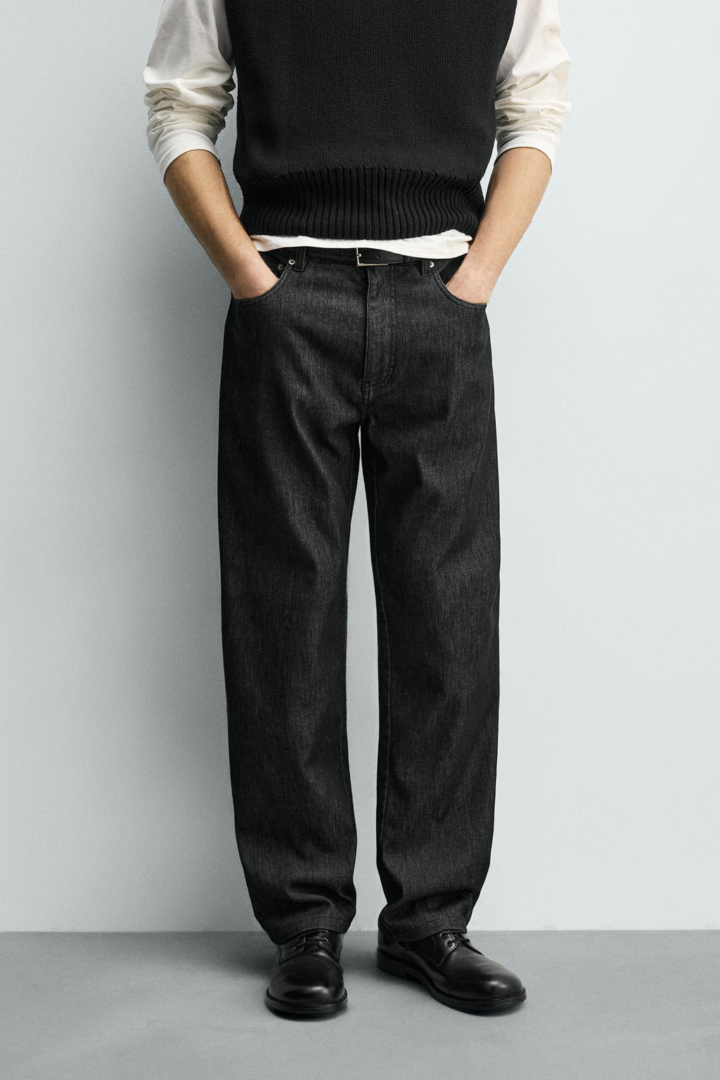 JEANS STRAIGHT FIT T?RMICO / Negro - Zara фото 13