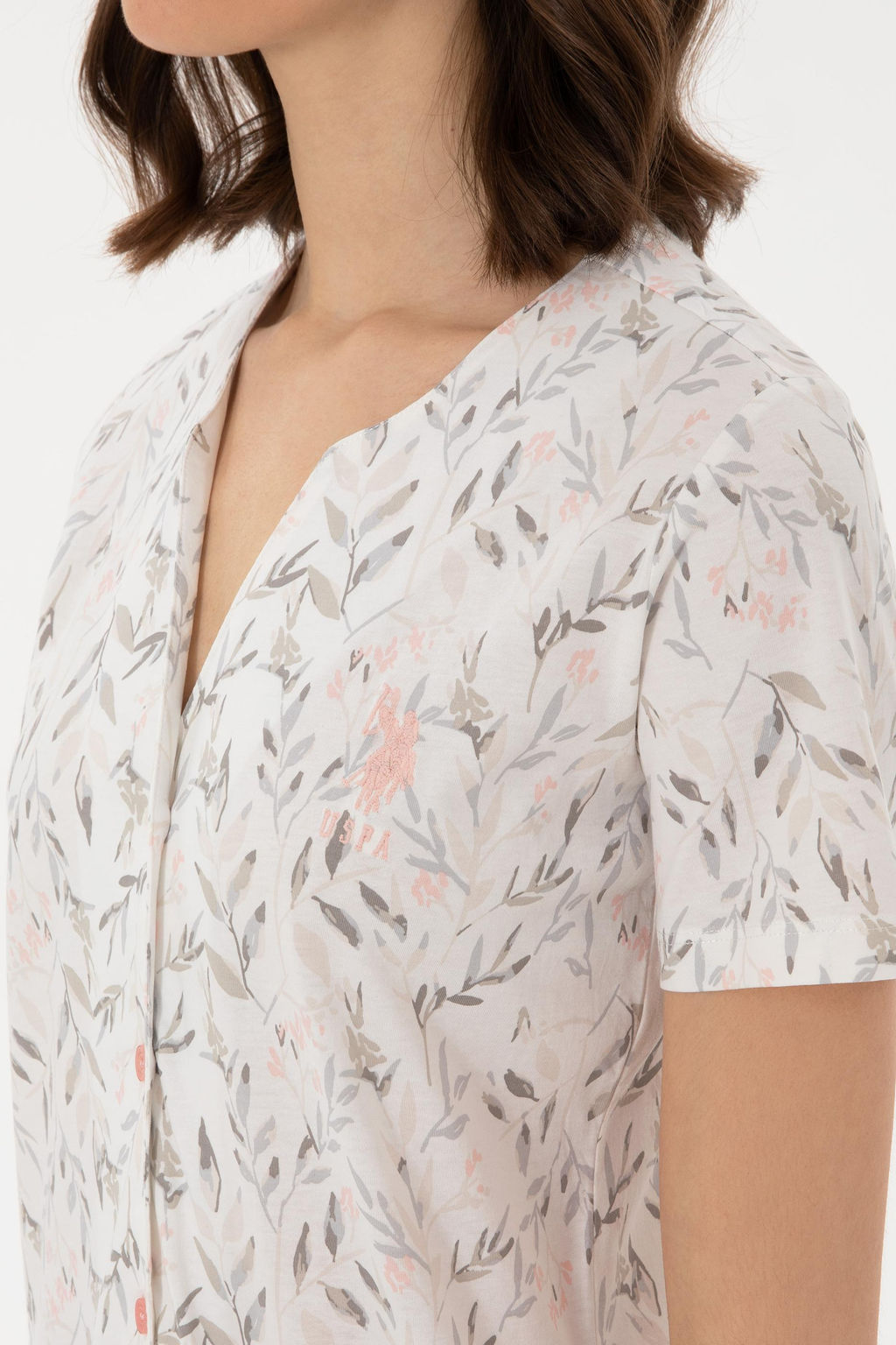 Kad_n Ekru Pijama Tak_m_ Sepette S_rpriz _ndirim - U.s. polo assn фото 7