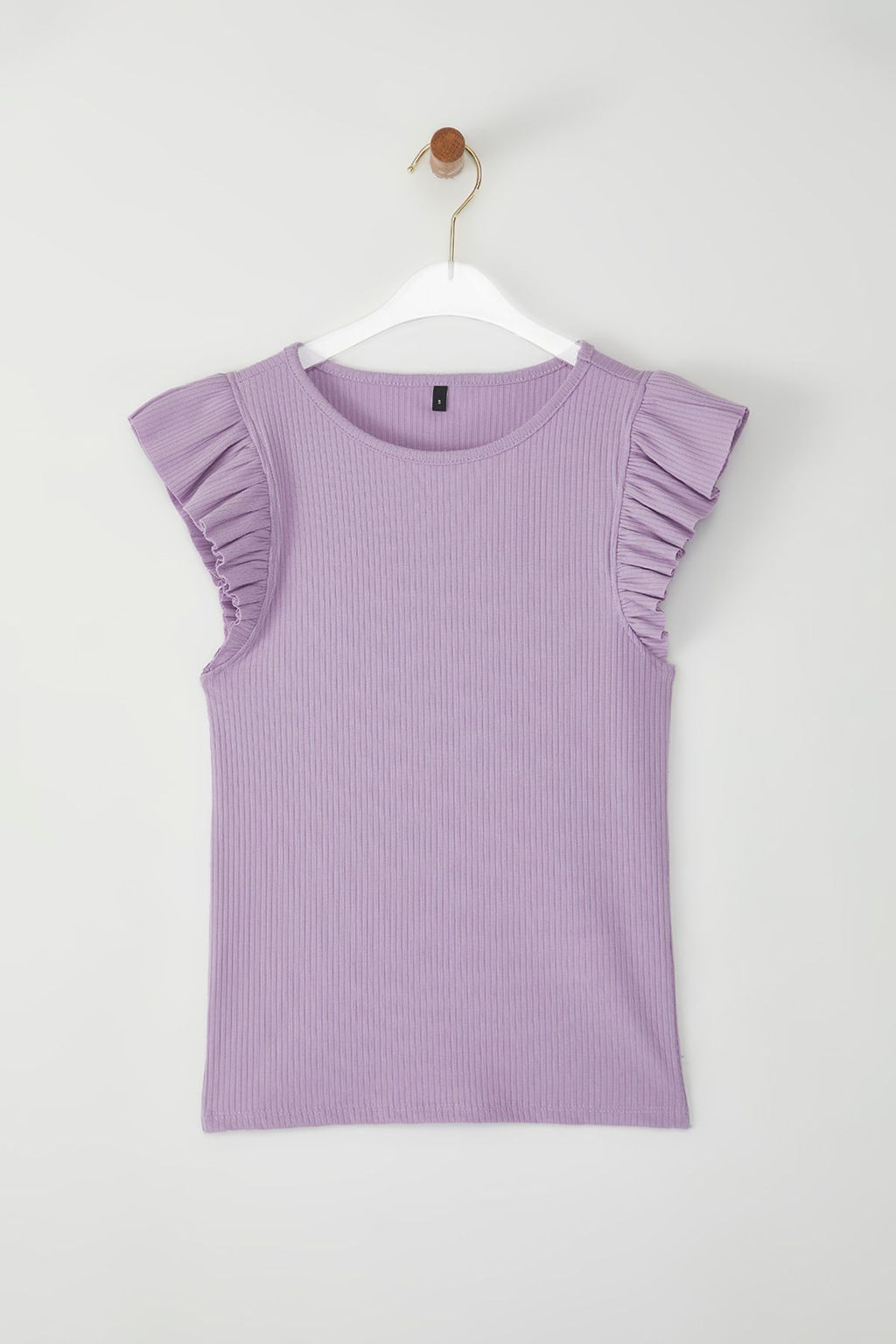 Lila Fitted/Vucuda Oturan F?rf?rl? Orme Bluz TWOSS25BZ00215