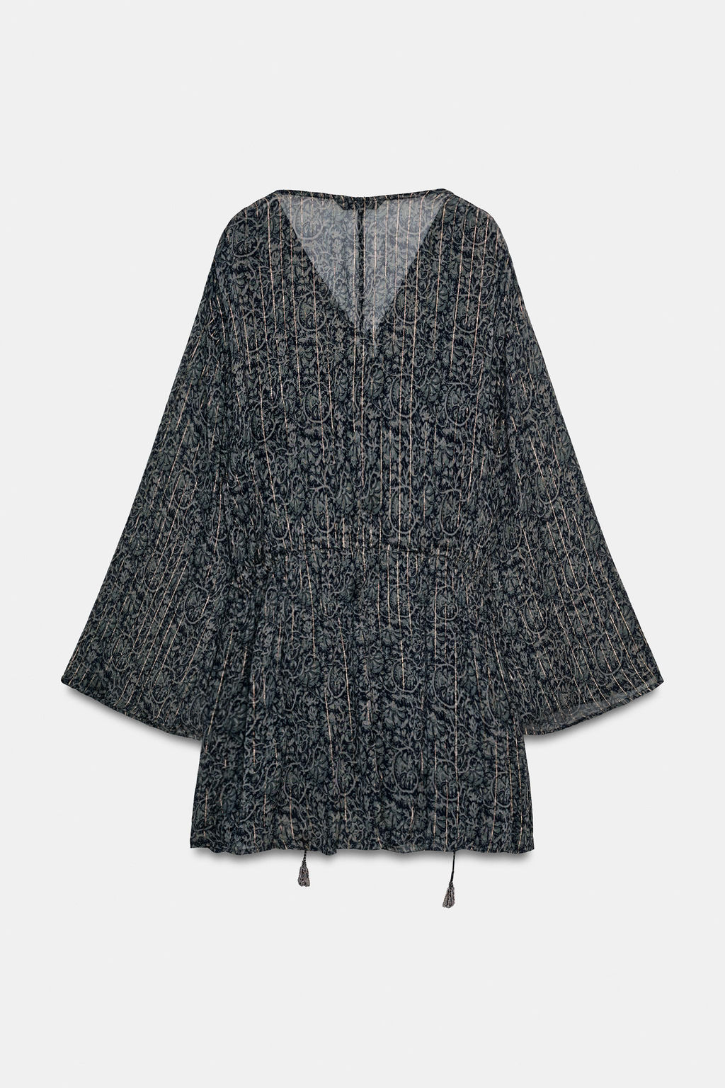 METALLIC THREAD PRINTED DRESS - Zara фото 8