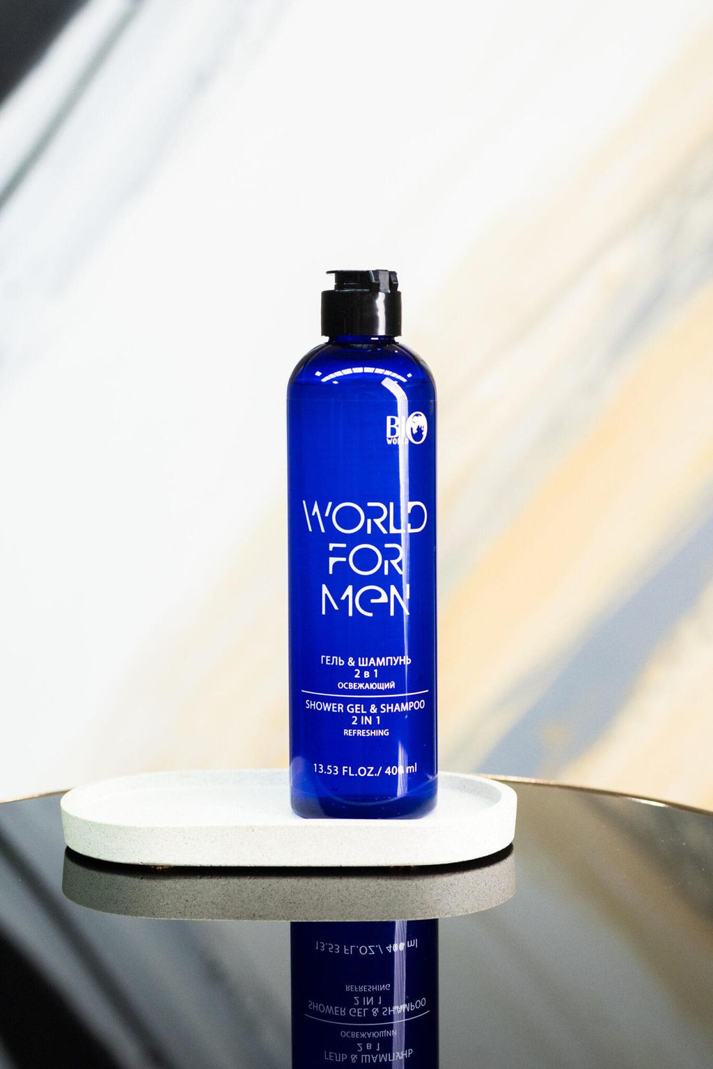 Bio World WORLD FOR MEN Гель&Шампунь 2в1 Освежающий, 400 мл