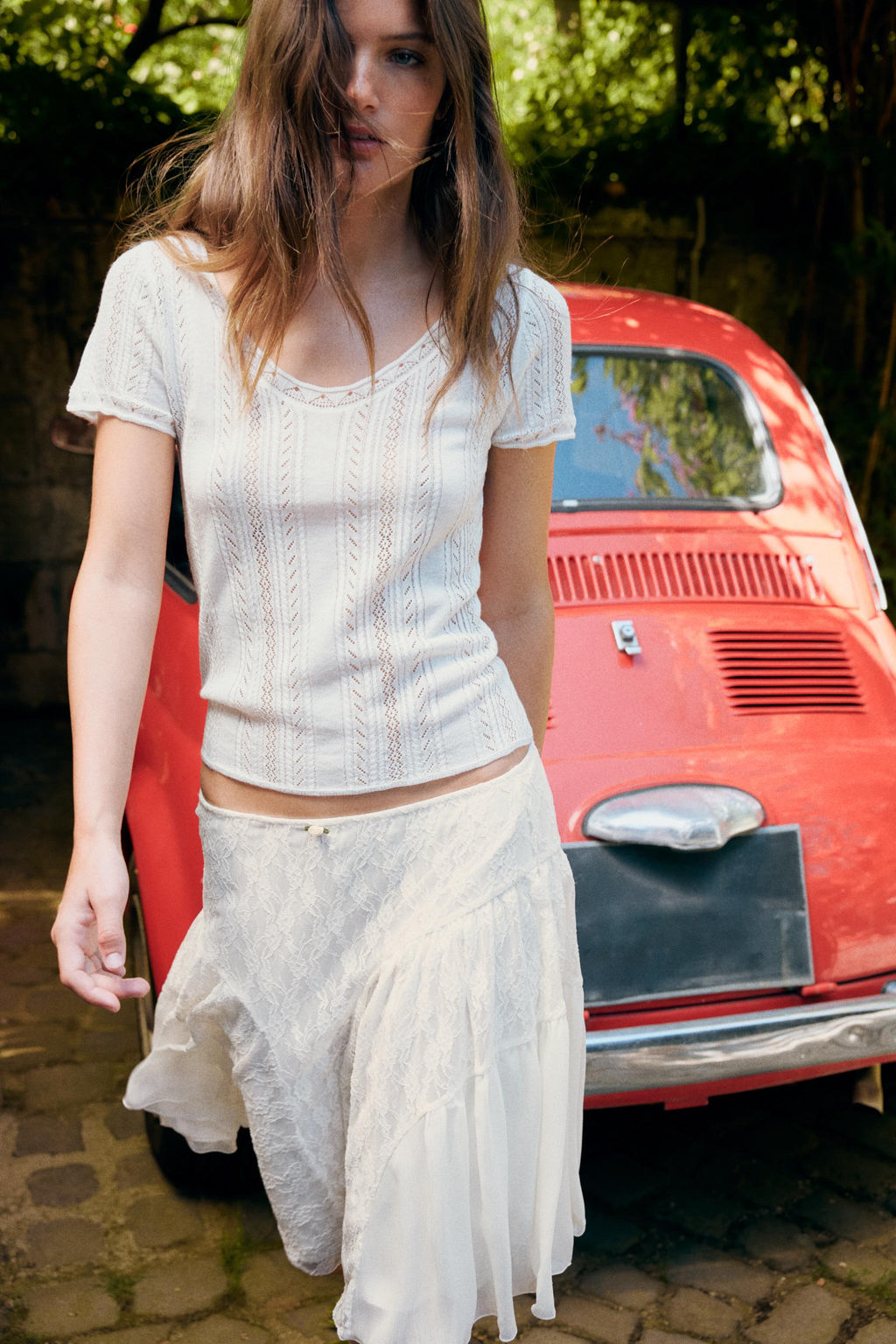 TOP PUNTO POINTELLE / Blanco