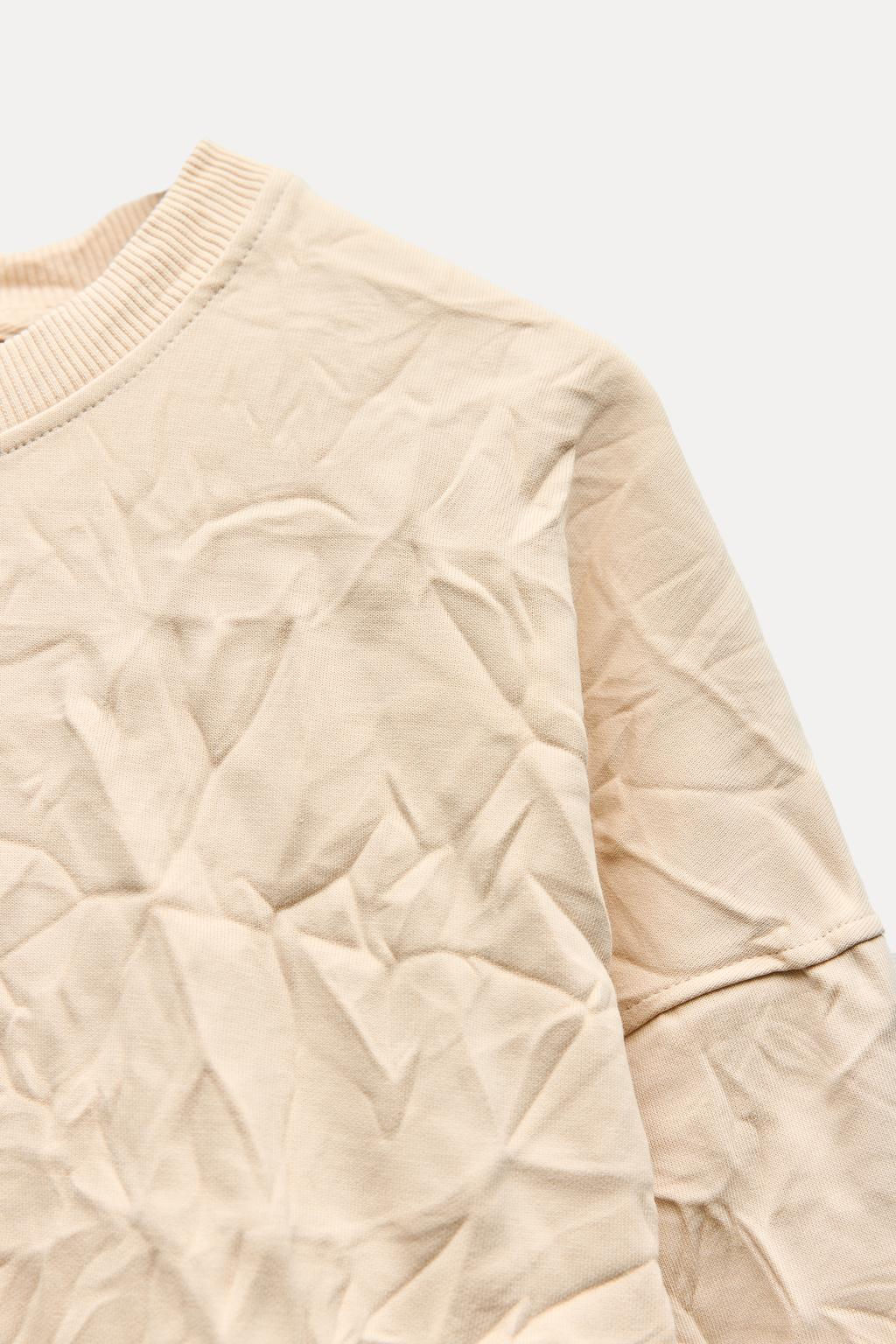 CRINKLED SWEATSHIRT - Zara фото 8