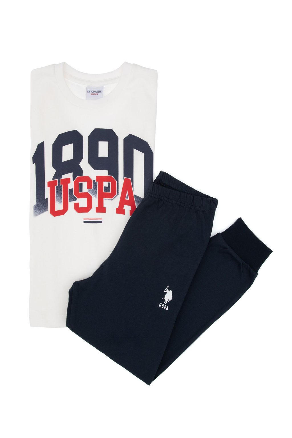 Erkek _ocuk Beyaz Pijama Tak_m_ Sepette S_rpriz _ndirim - U.s. polo assn фото 2