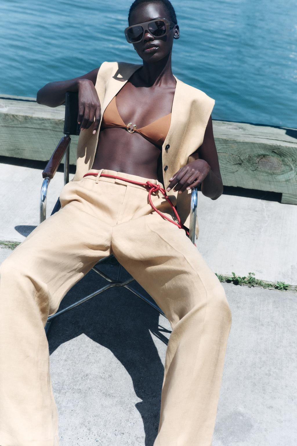 CIRCULAR LEATHER BELT - Zara фото 4