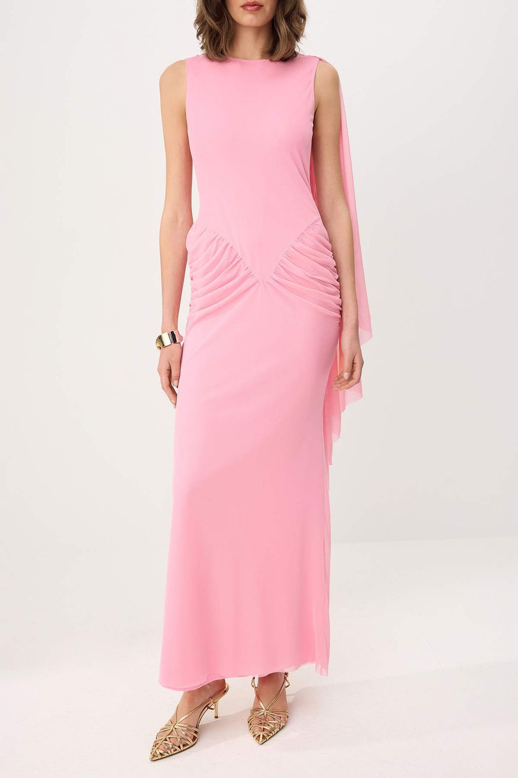 Siyah Pelerin Detayl? Orme Tul Astarl? Maxi Abiye & Mezuniyet Elbisesi TPRSS26AE00033 - Trendyolmilla фото 7