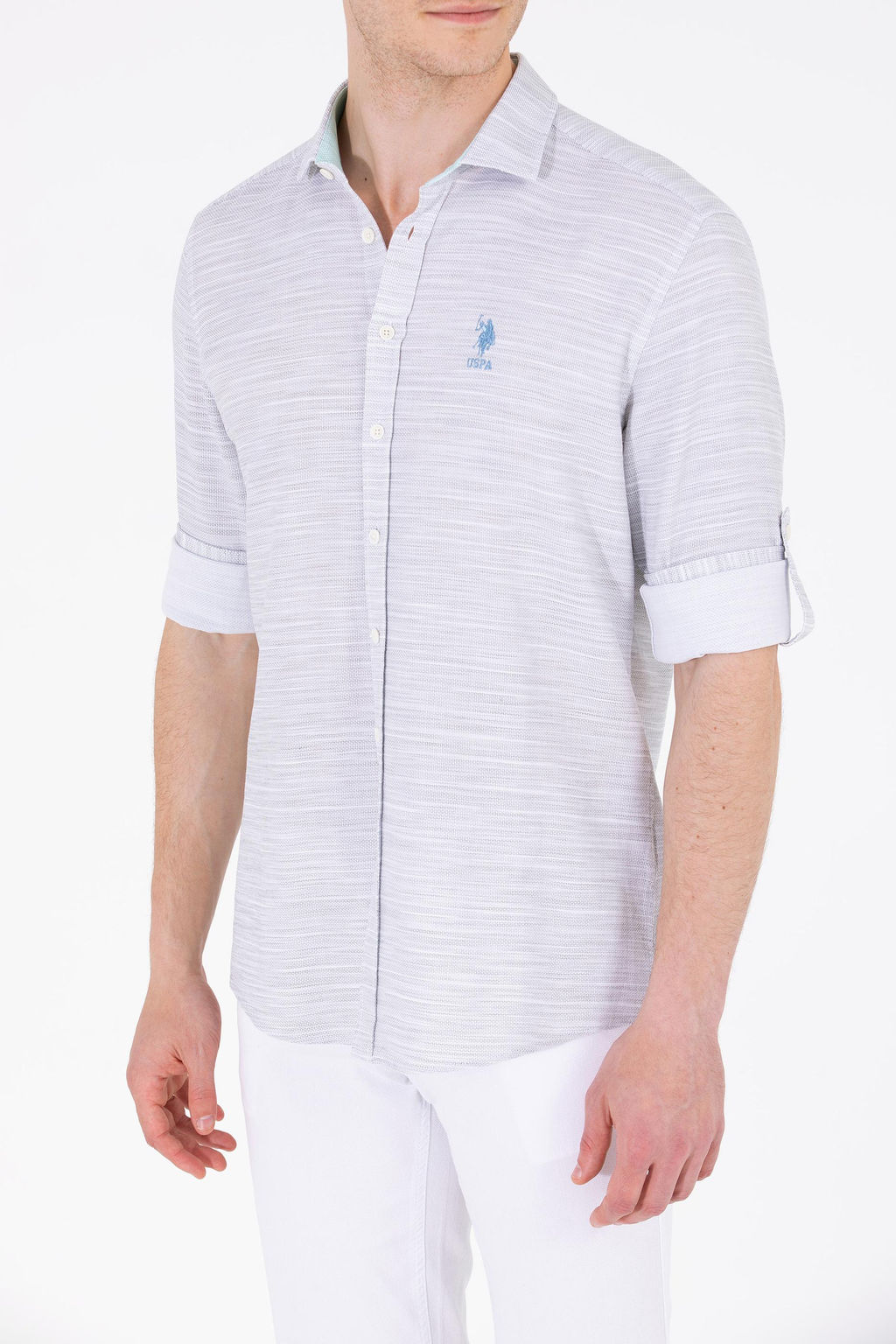 U. S. Polo Assn Мужская рубашка с длинным рукавом Stone Неожиданная скидка в корзине - U.s. polo assn фото 13