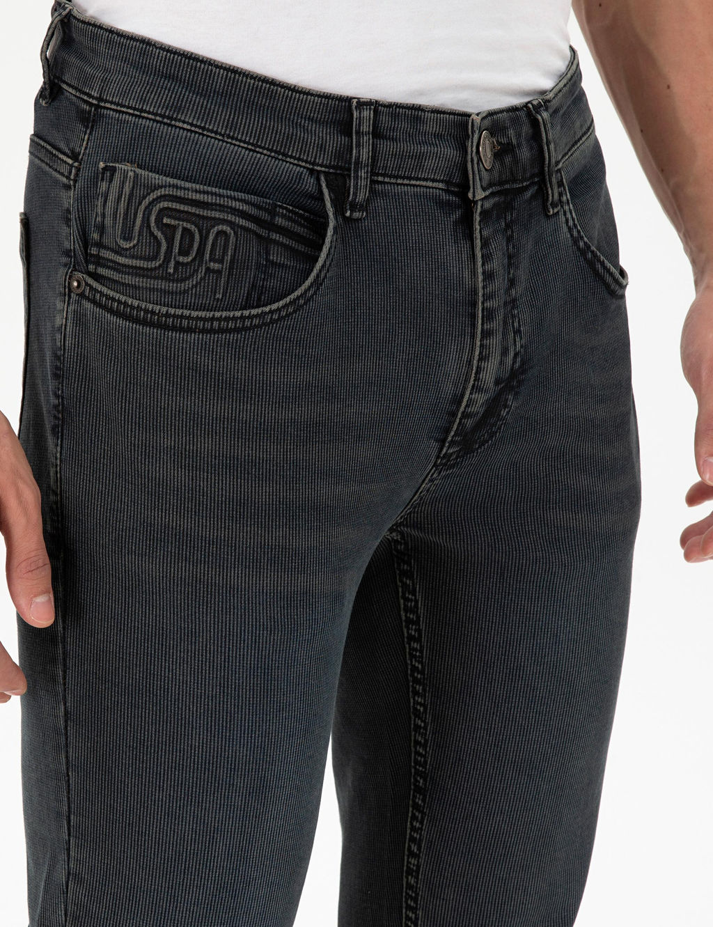 Мужские зеленые джинсовые брюки - U.s. polo assn фото 5