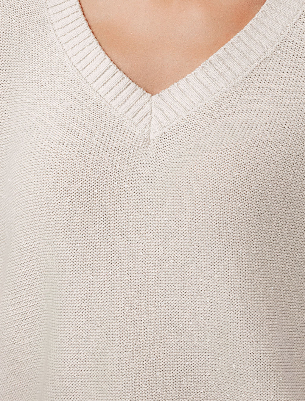 VILATTE / Топ из хлопковой пряжи с пайетками  фото 6