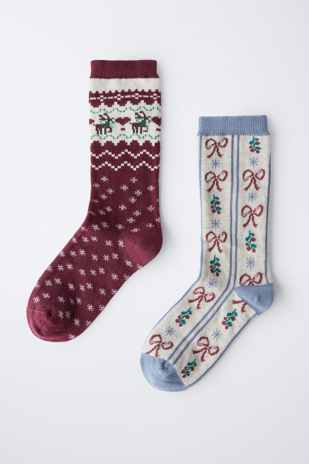 2-PACK OF LONG GREEK KEY AND BOW SOCKS - Zara фото 4