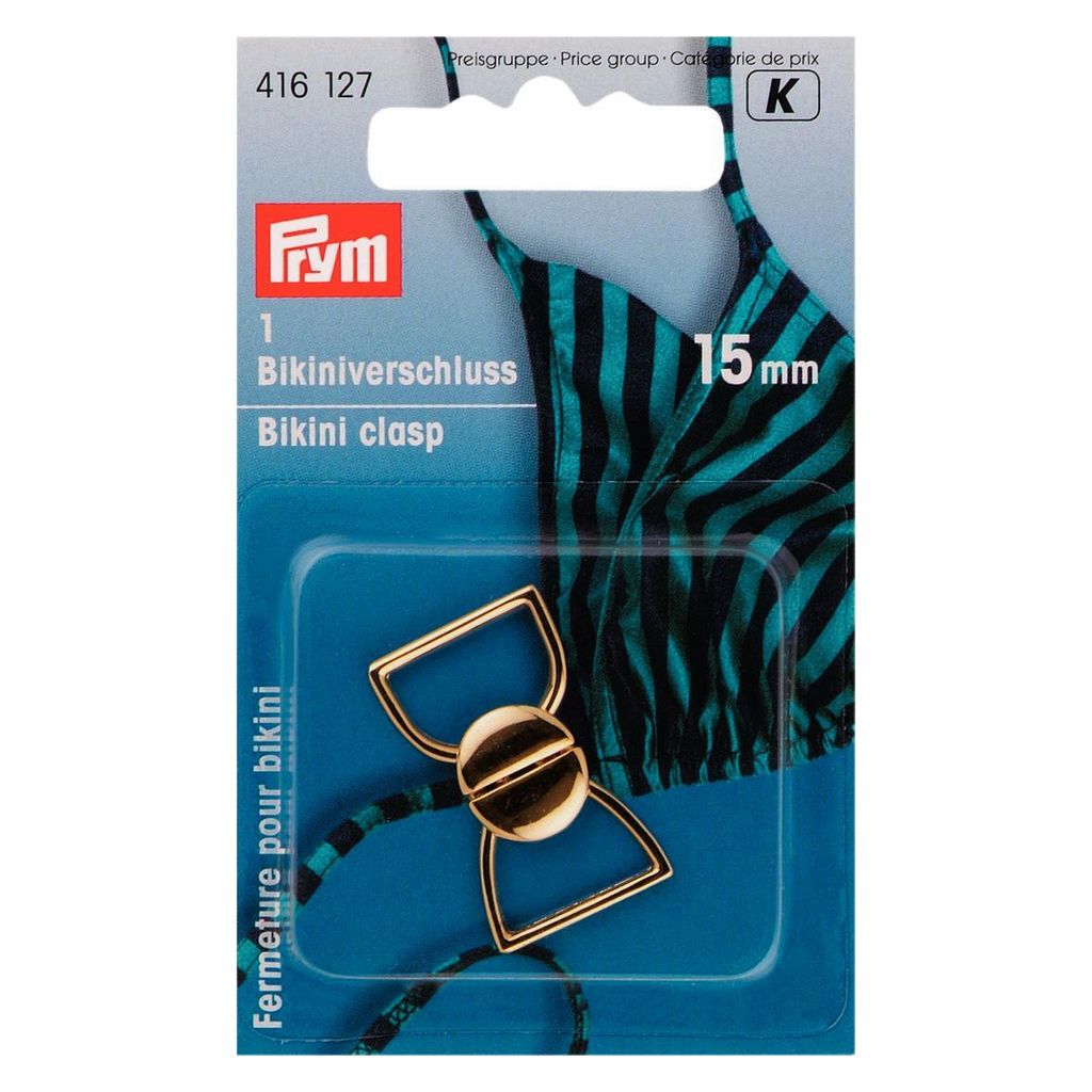 Застежка PRYM 416127 для бикини металл 15 мм 1 шт под золото