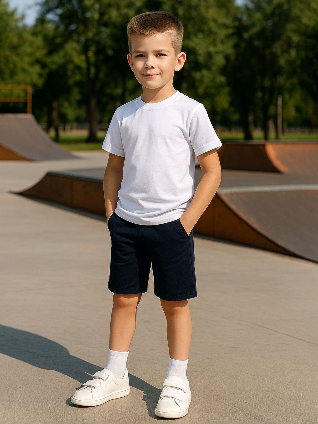 Шорты детские т.синий 462 (104)