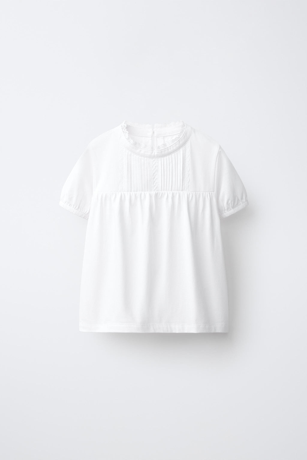 CAMISETA ROM?NTICA APLIQUE JARETAS Y PUNTILLAS / Blanco - Zara фото 2