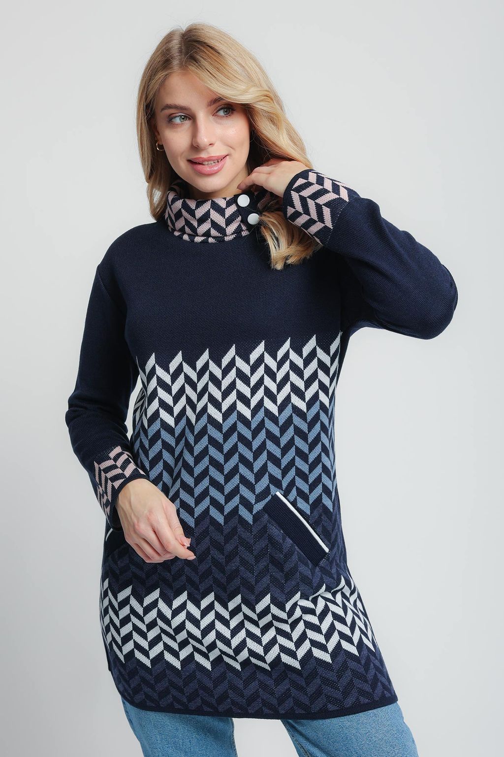 Джемпер Д 2992/синий (1425) - Текстильная мануфактура фото 2