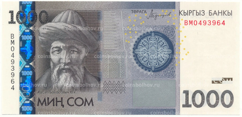 1000 сом 2016 года Киргизия