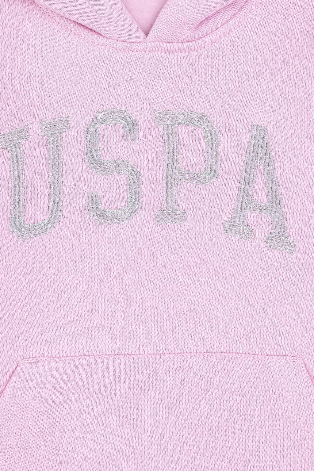 K_z _ocuk Pembe Kap__onlu Basic Sweatshirt