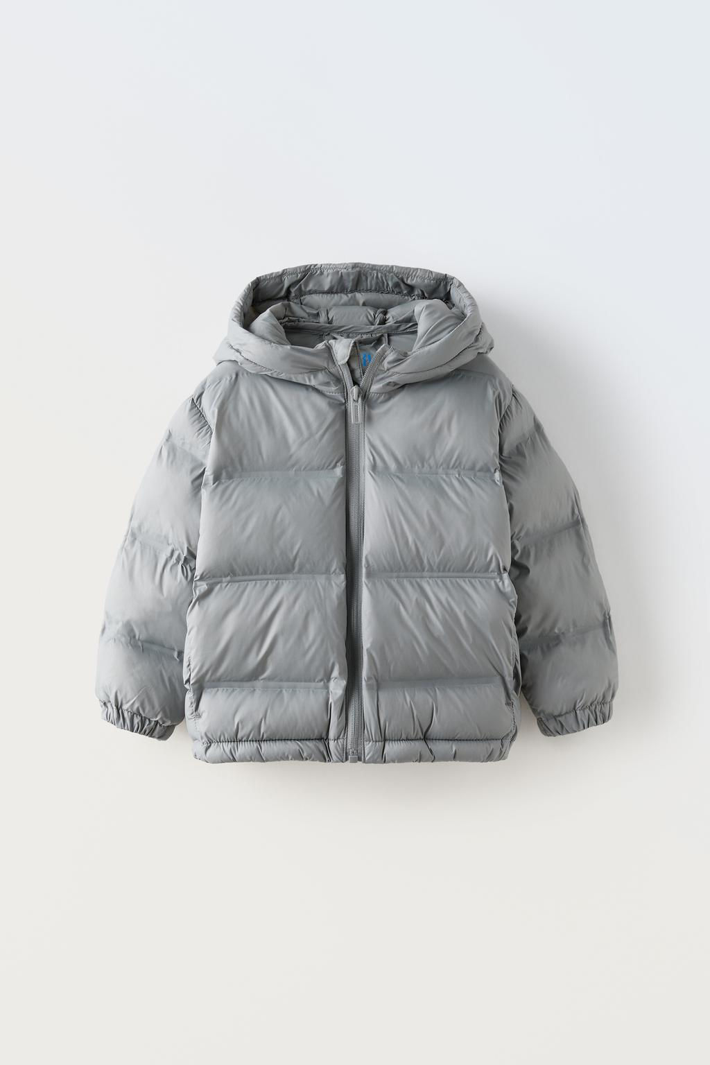 WATER-REPELLENT HOODED PUFFER JACKET - Zara фото 13
