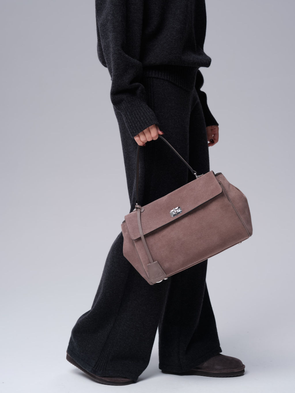 Замшевая сумка Nadi DBR 31356 капучино  фото 9