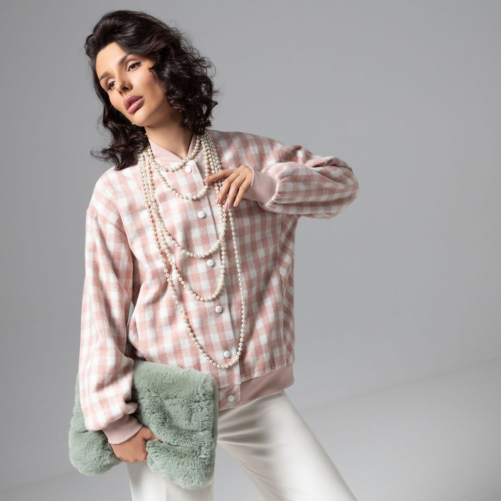 Бомбер на подкладе, Движение вперед (розовый) - Charutti фото 2