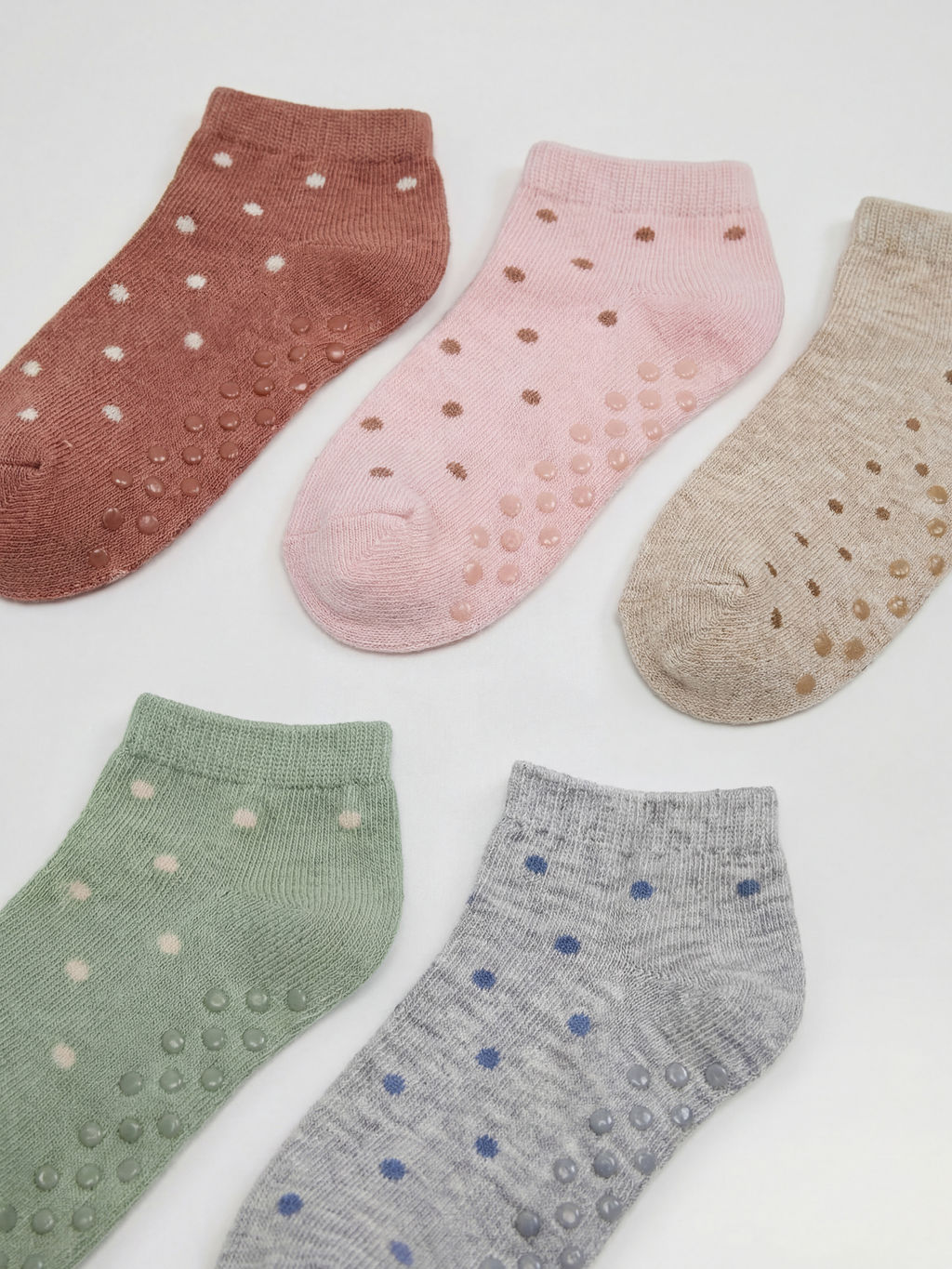 Bask?l? K?z Bebek Soket ?orap 5li